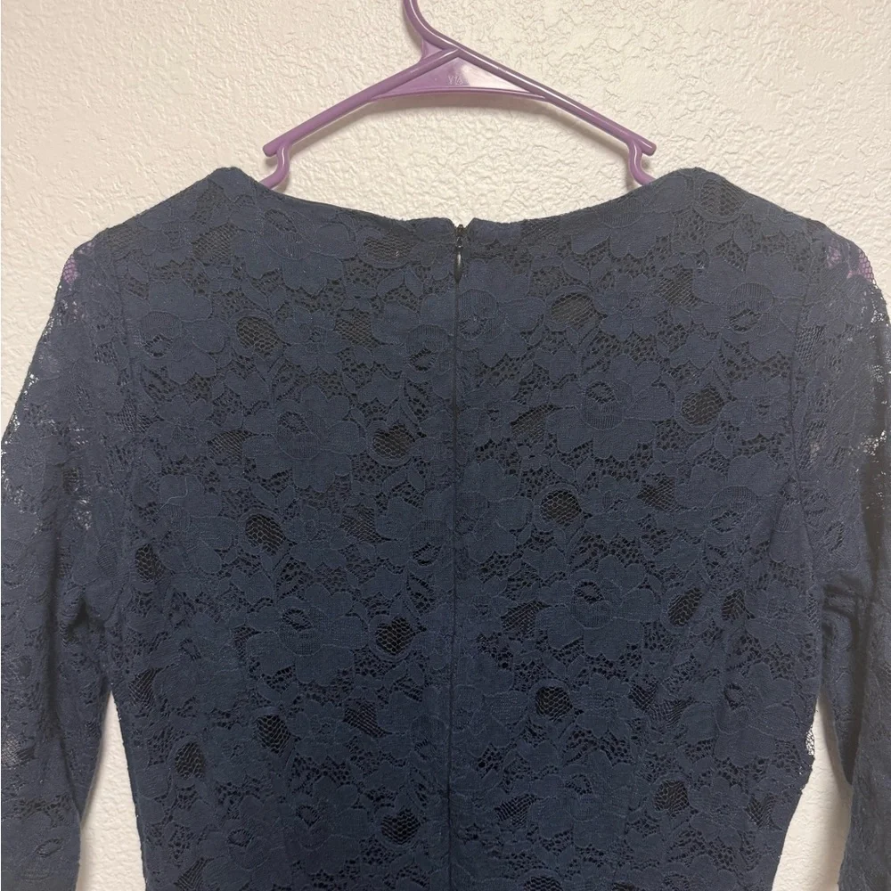 Betsey Johnson Navy Lace Fit & Flare Dress Size 10